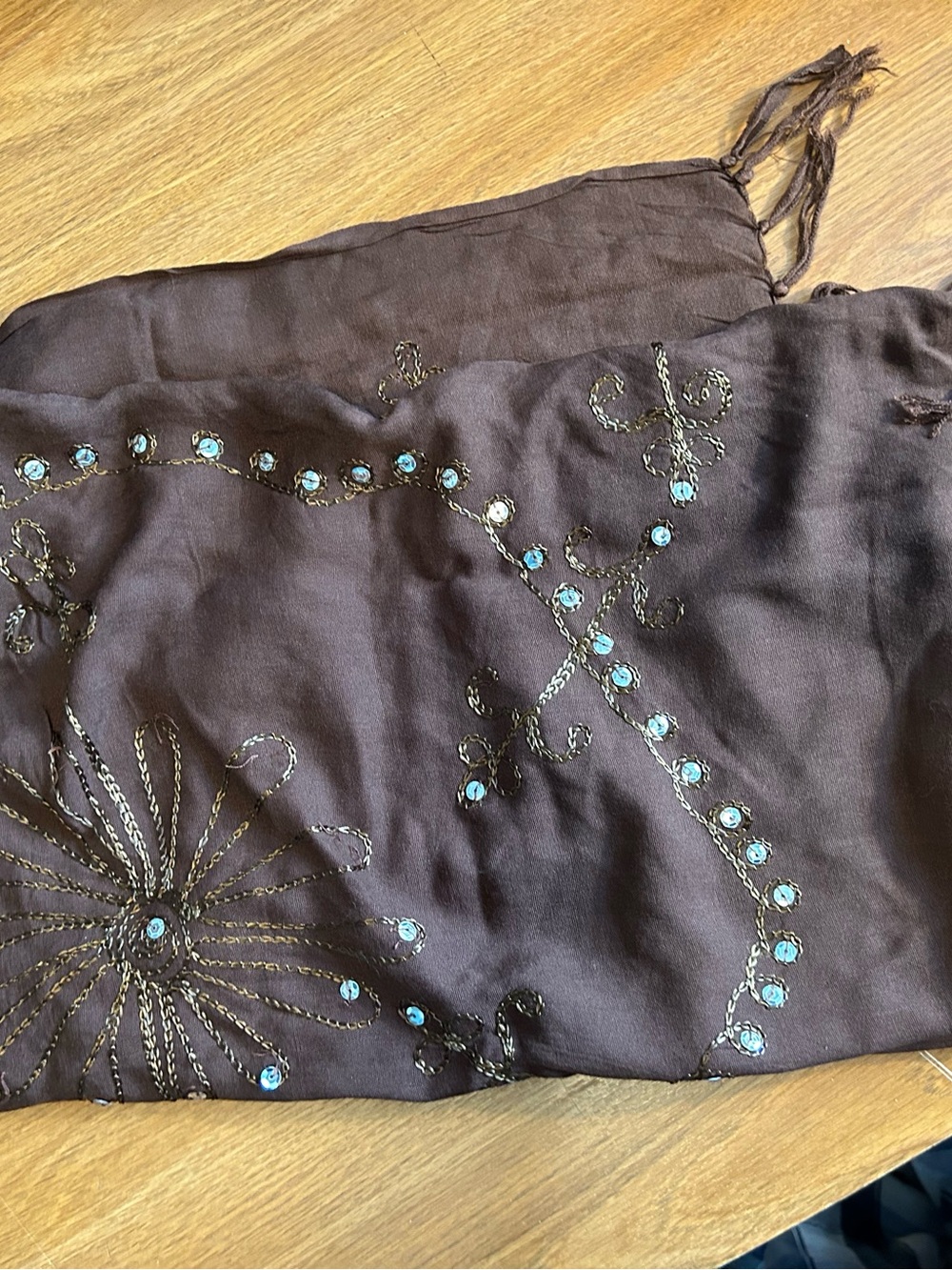 Embellished Brown swim wrap